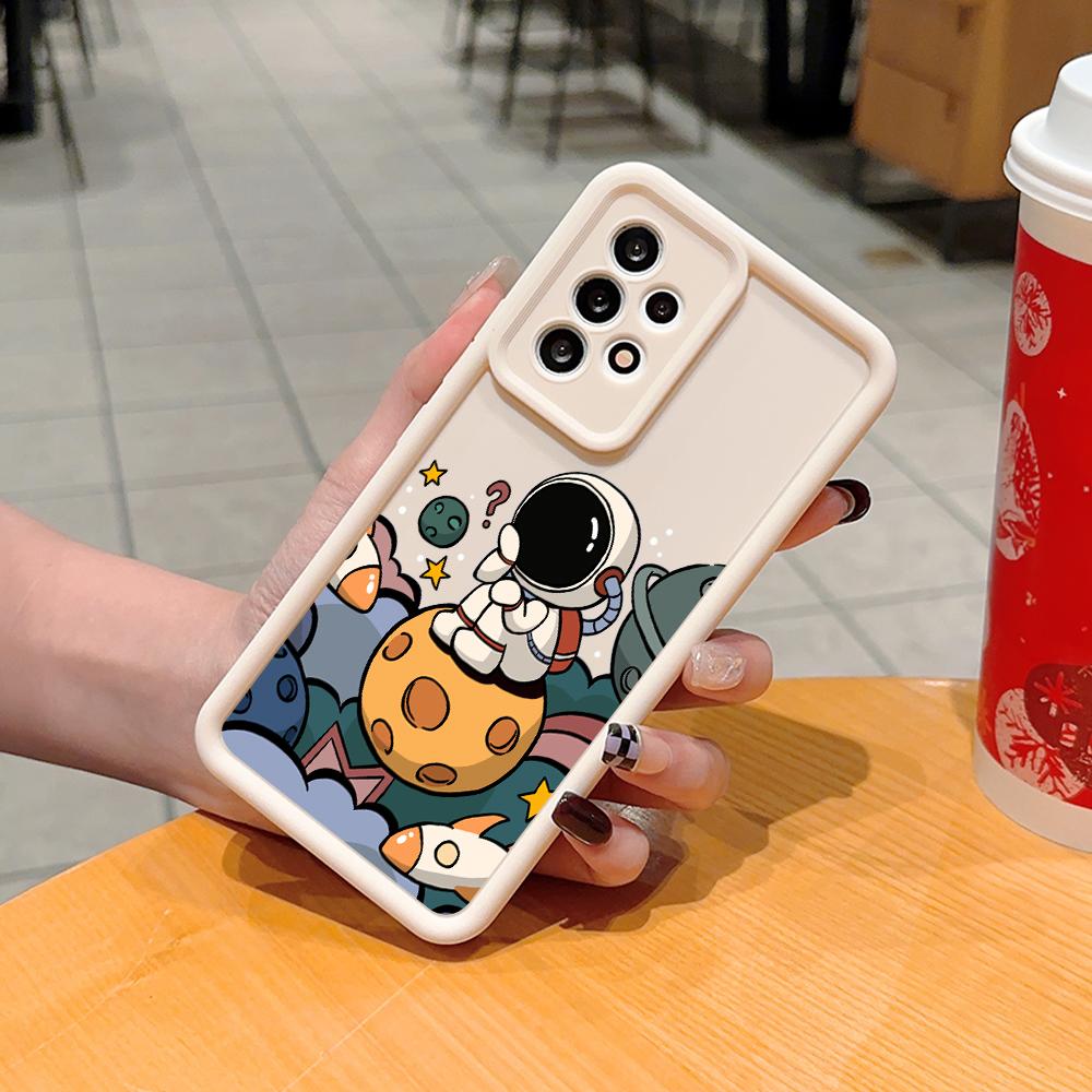 Soft Silicone Square Ladders Cartoon Pattern Full Cover Camera Protection Shockproof Case for OPPO Reno Realme OnePlus