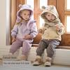 David Bella Boys' and Girls' Fleece-Lined Pants, Children's Thickened Sweatpants, Baby Casual Pants, Winter Children's Clothing