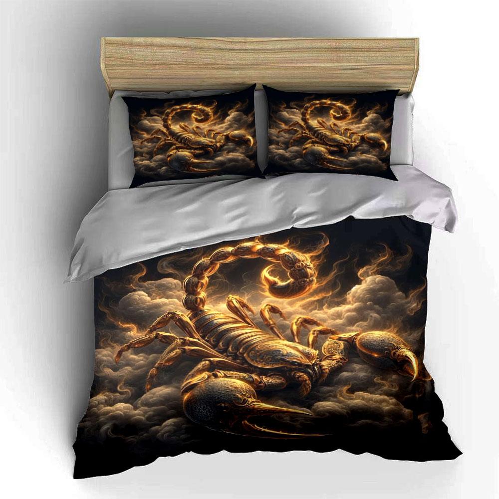 Fiery scorpion amidst clouds. Bedding sets Duvet cover sets Duvet covers Pillowcases(1* Duvet Cover 2* Pillowcases without duvet insert)