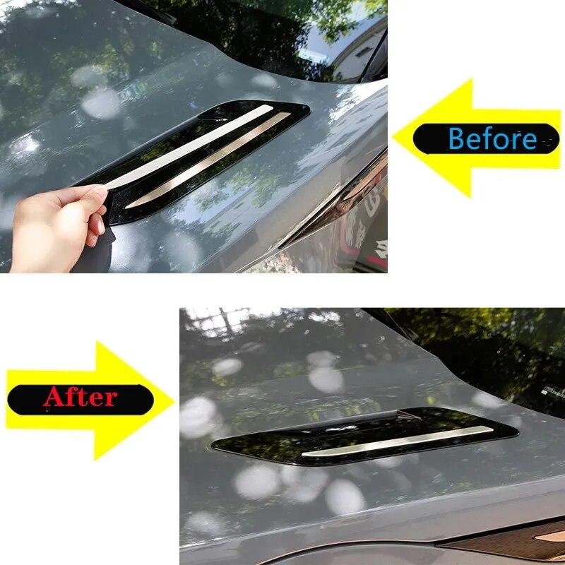 Car Body Outer Cover Air Outlet Base Engine Roof Hood Frame Sticker Trim For Land Rover Range Rover Evoque  Auto Accessories