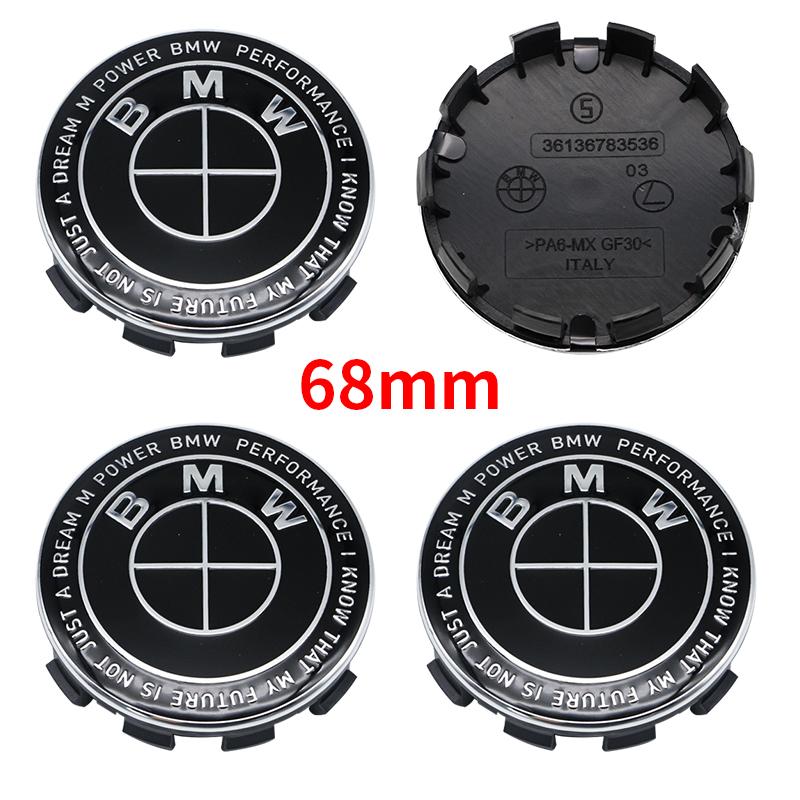 BMW 4Pcs 56mm 68mm Wheel Center Caps For BMW 50th Anniversary M Power Carbon Fiber Hubcap Emblem Badge E46 E90 F10 F30 G20 X5