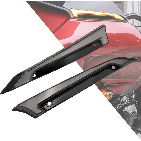 HDBUBALUS Motorcycle LED Windshield Trim Lights Running Turn Signal Windshield Decorative Lamps Fit For Harley Road Glide FLTRX 2015-up Black черный серый