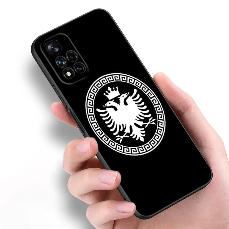 Albania Flag Black Silicone Phone Case For Xiaomi POCO X3 X4 NFC F4 GT F5 F6 M3 M4 M6 X5 X6 Pro 5G M5 C55 C65