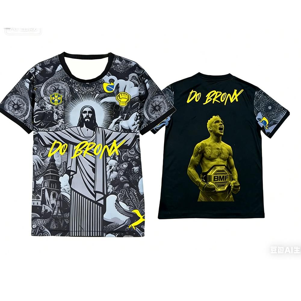 Hengyuan03 Do Bronx Charles Oliveira Zomer Heren BMF Sportshirt Oversized Ademend Sneldrogend MMA Training Fitness Boksen T-shirt L
