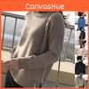 Stylish Women Sweater Turtleneck Knitting Pullovers Solid Warm Female Casual Fashion