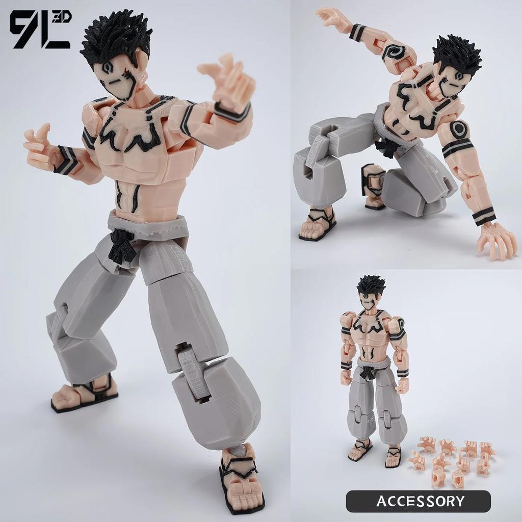 Jujutsu Kaisen 9L 3D Print Gojo Satoru Geto Suguru Anime Action Figure Choso Fushiguro Toji Model Toy Boys Collection
