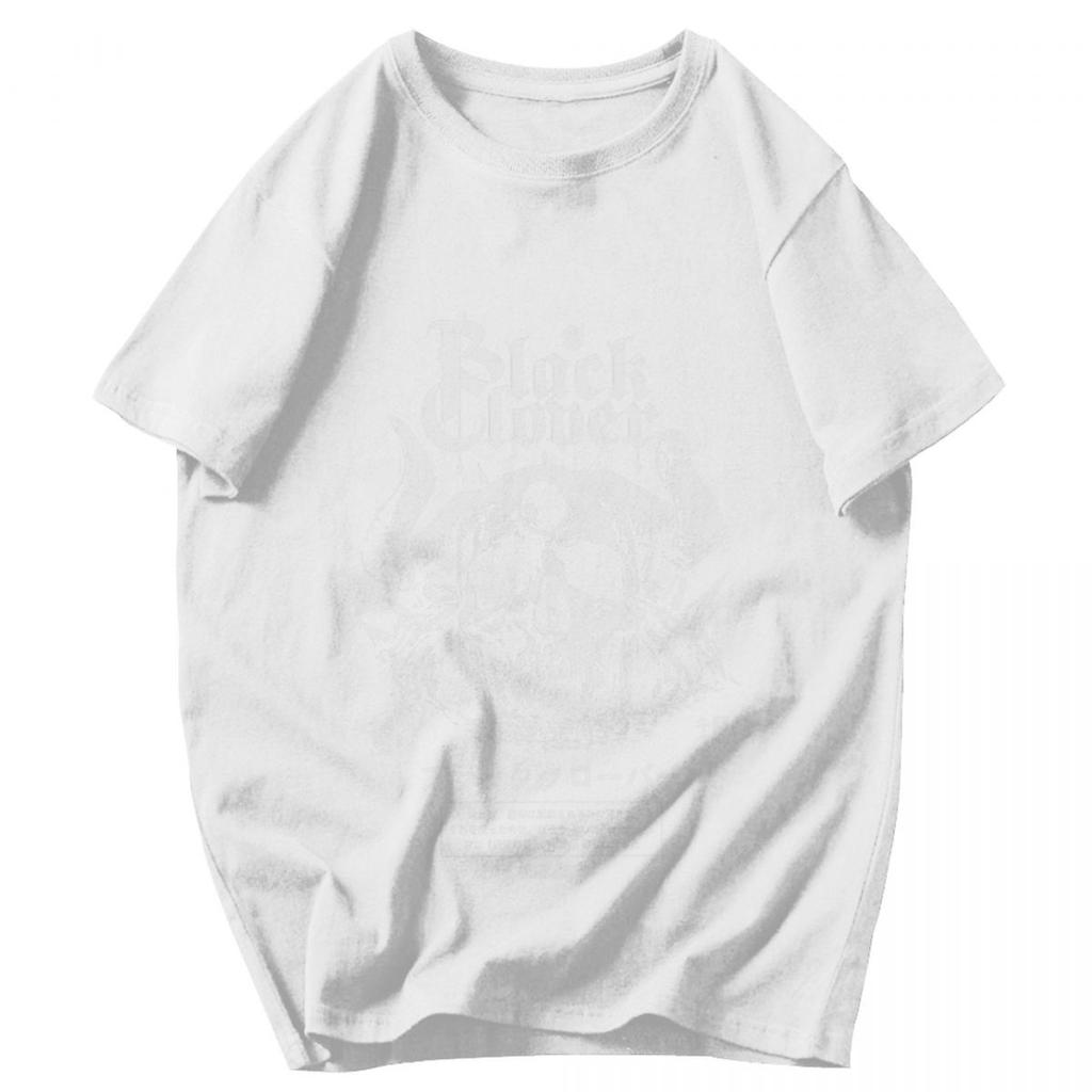 Men T Shirt Black Clover Skull Anime Idea Y2K Graphic Short Sleeve Unisex Tops T Shirts