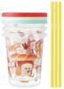 Skater Straw Tumbler 320ml Made In Japan Dorobo 3-Pack (Pan SIH3ST)