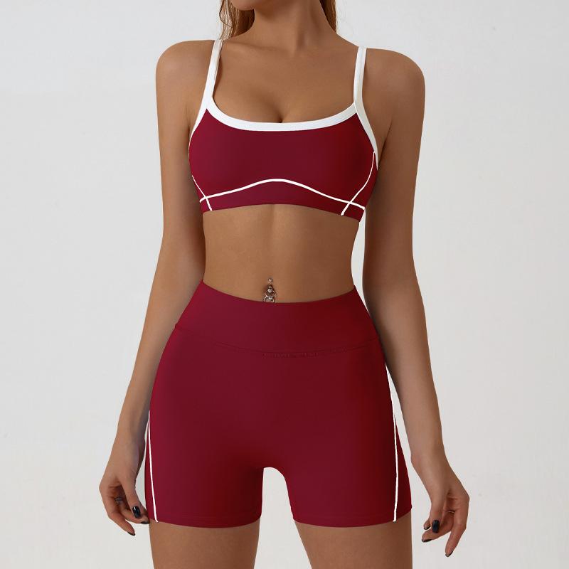 JYL Sleeveless Hollow Back Yoga Shorts Jumpsuit Fitness Bodysuit