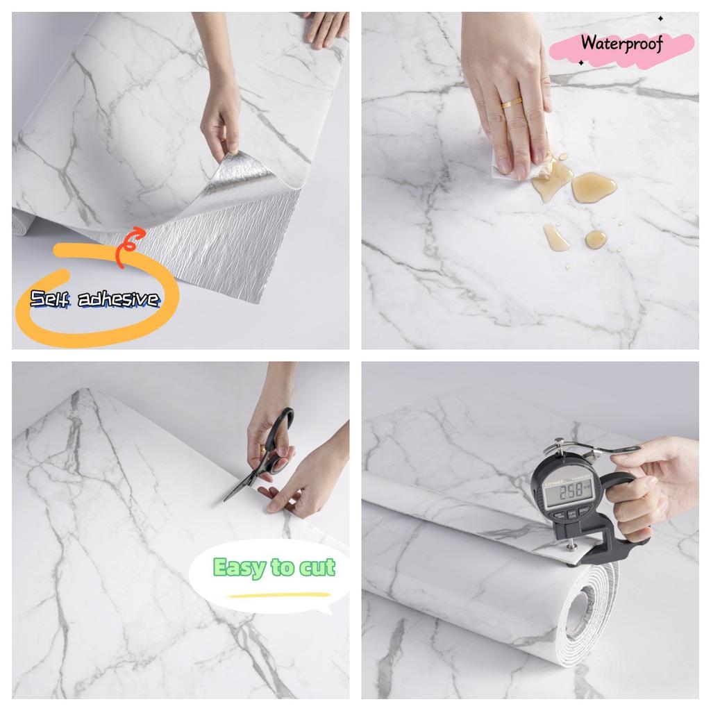 Self-adhesive Wall Stickers PVC Wallpaper Surface Enhanced Wear-resistant Supermarket Office Home Decoration Waterproof Stickers