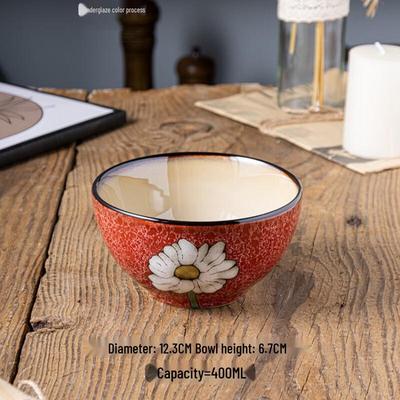 Zhi Shi Japanese Style Kiln Glaze Ceramic Rice Bowl Set