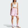 Adidas Originals Adicolor Cargo Shorts With Three Stripes Patchwork Loose Fit Women Shorts Pink JH1076