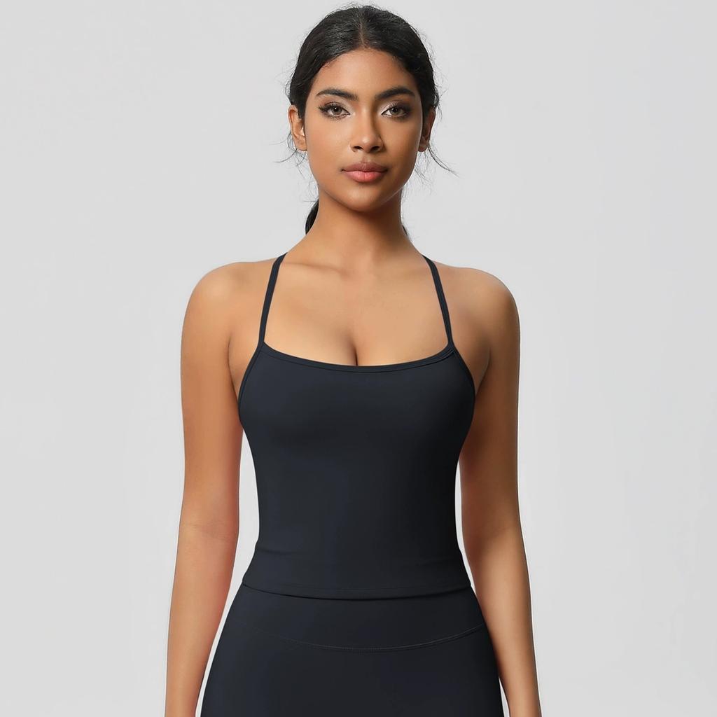 Women High Quality Sport Tank Tops With Chest Pads Compressed Quick-dry Super Elastic Suitable For Running Gym Fitness Training Yoga