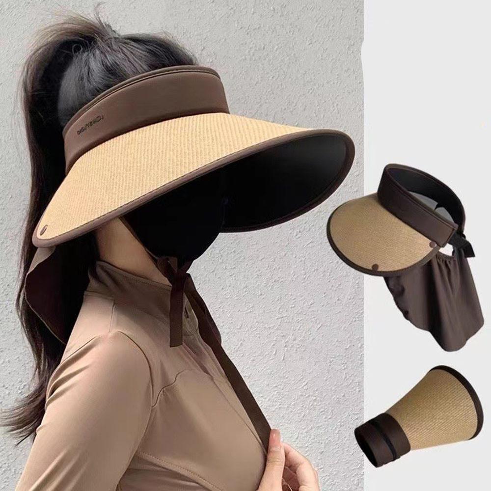 2025 New Sun Hat for Women Summer Outdoor Large Brim Straw Sun Hats