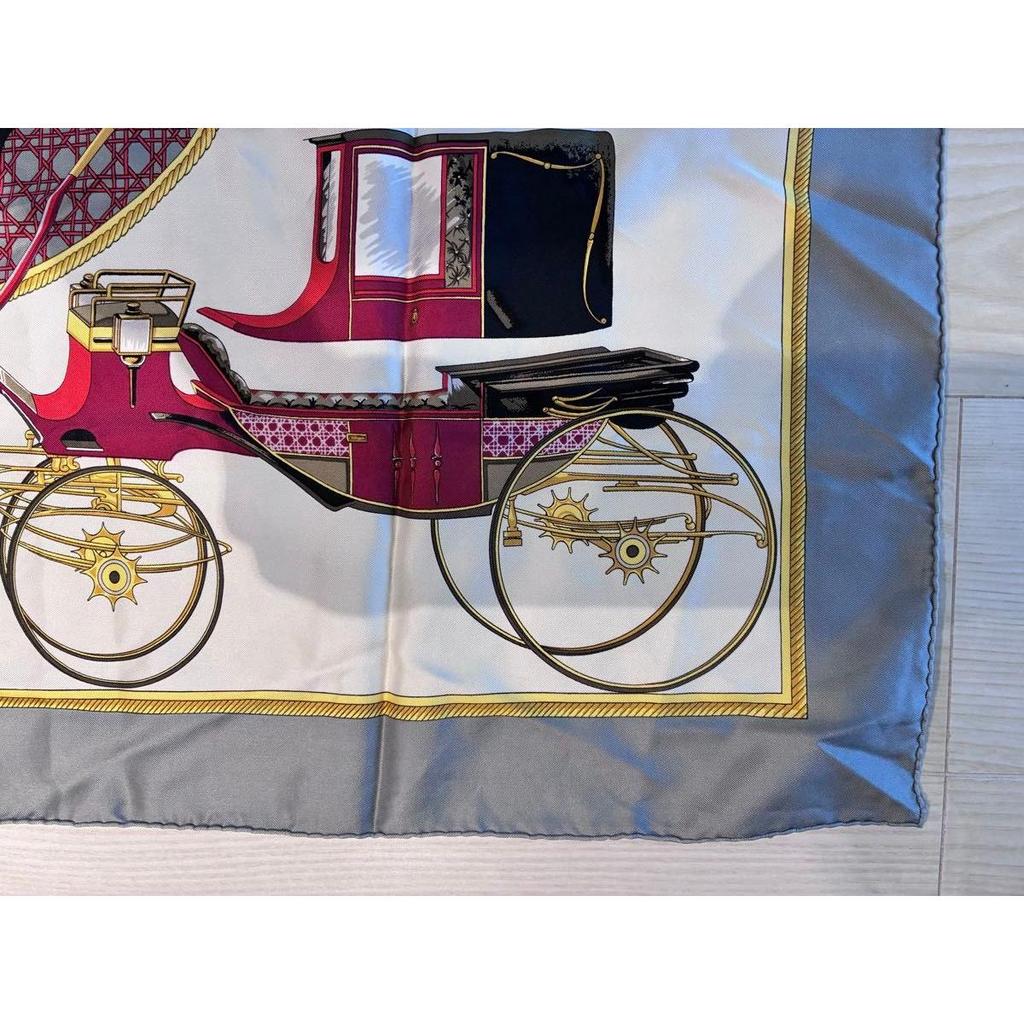 Used [Price Drop!] HERMES Scarf Carriage Motif Silk Multicolor