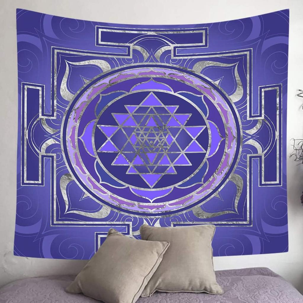 Mandala Yoga Meditation Tapestry Sacred Geometry Wall Decor Art Wall Hanging for Dorm Living Room Bedroom Decor