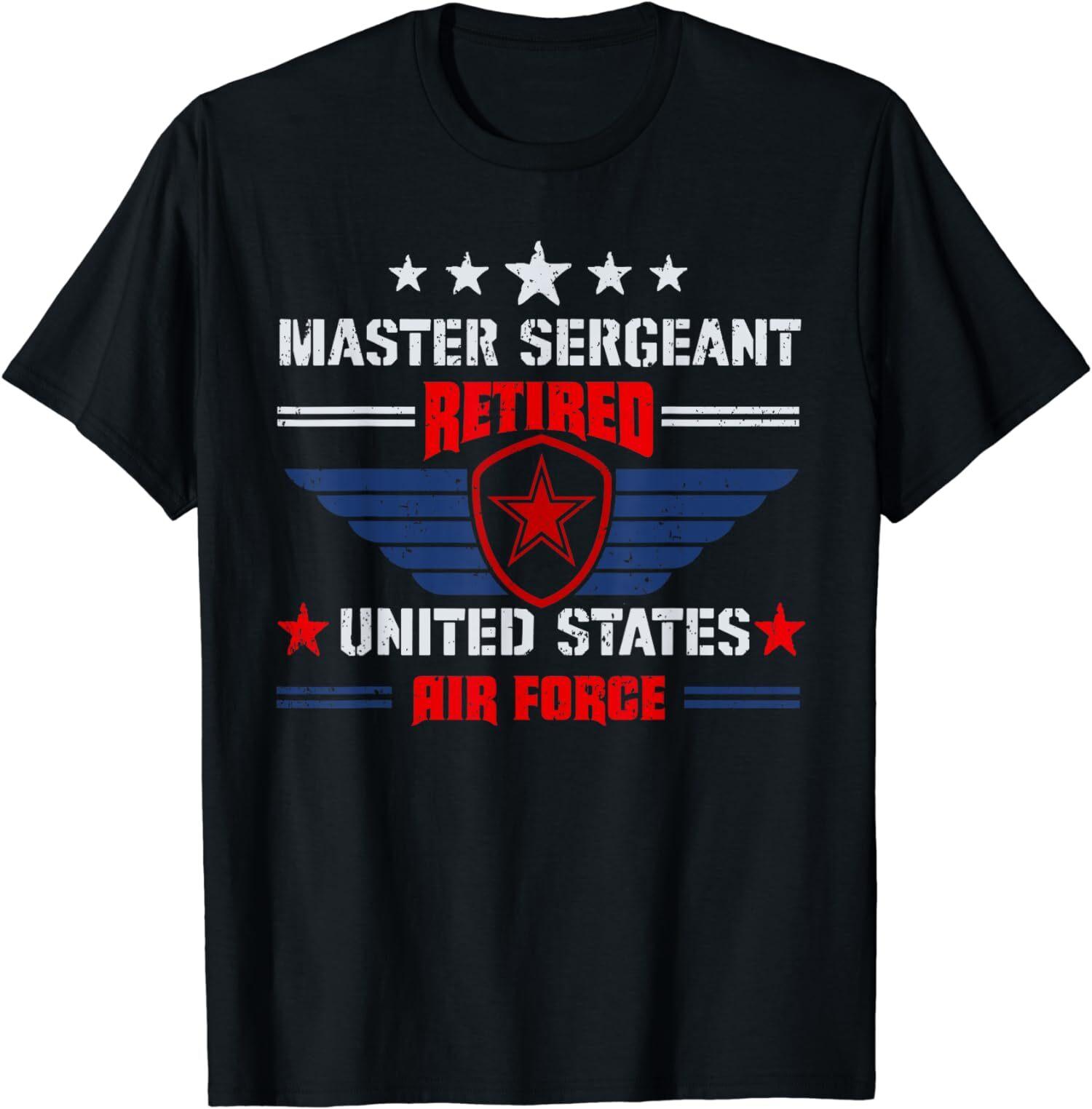NEW LIMITED Master Sergeant Retired US Air Force Military Retirement T-Shirt L