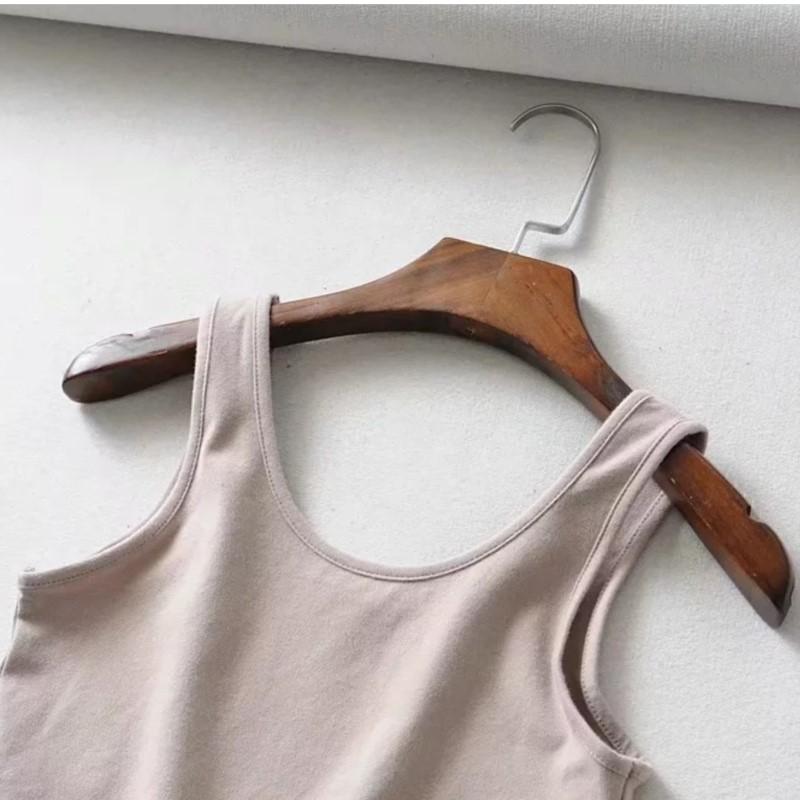 Sexy Women Summer Crop Tank Tops Sleeveless Short Cotton U Collar Knitted Bar