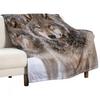 New Timber Wolf Pair Throw Blanket Decorative Sofa Heavy To Sleep Plush Thermals For Travel for Babies Luxury Designer Blankets