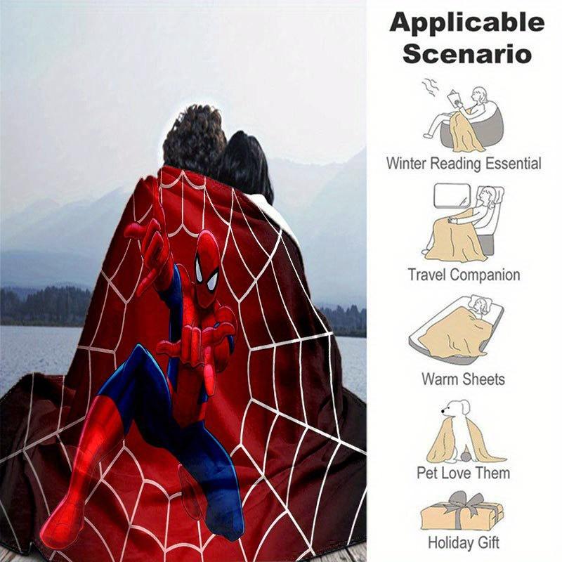 Spider-man Schattig Bedrukt Dekentje Rechthoekig Zacht Comfortabel Moderne Stijl Polyester