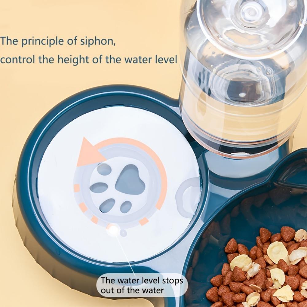 3 In 1 Pet Bowls With Water Feeder Detachable 15° Tilted Cat Bowl Automatic Drinking Feeder Suitable For Small Or Medium Cats And Dogs Decor