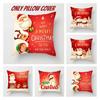 Cozy Christmas Santa Claus Cushion Cover For Sofa Bedroom Decor