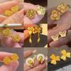 Sequin Three-dimensional Flower Stud Earrings Fashion Earrings Trend Cold Style Earrings