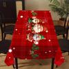 Table Cloth One Christmas-themed Rectangular Tablecloth Featuring A Gnome Design, Suitable For Themed Parties And Home Decor