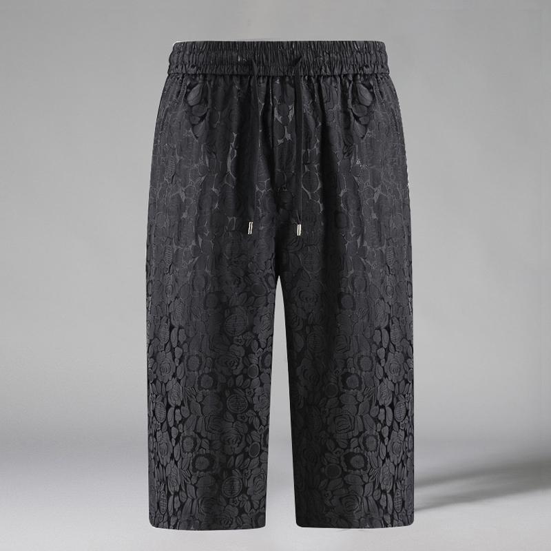 Plus Size 4XL-10XL Oversize Calf-length Pants for Men Summer Fashion Streetwear Elastic Waist Short Pants