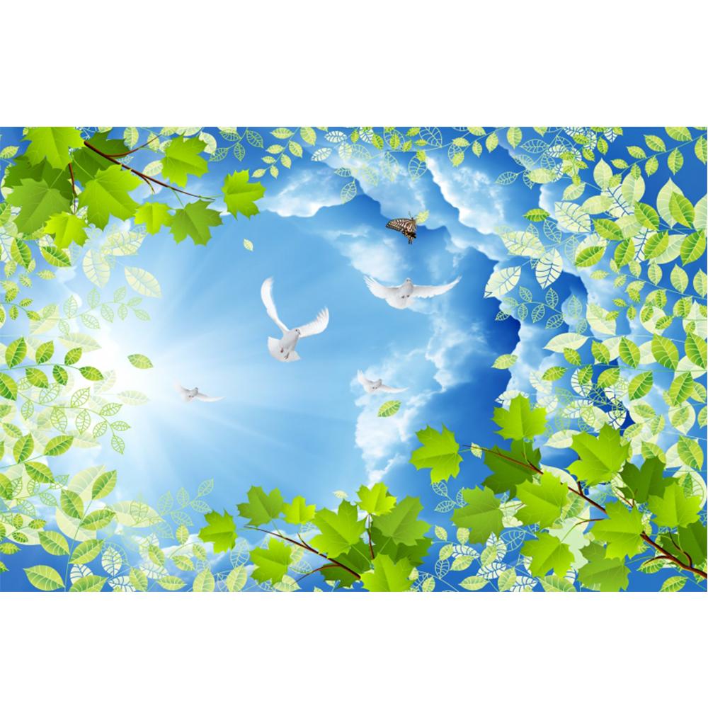Blue Sky Pigeon Wallpapers Blue Sky Ceiling Mural Living Room Hotel 3d Sky Wallpaper Home Decor