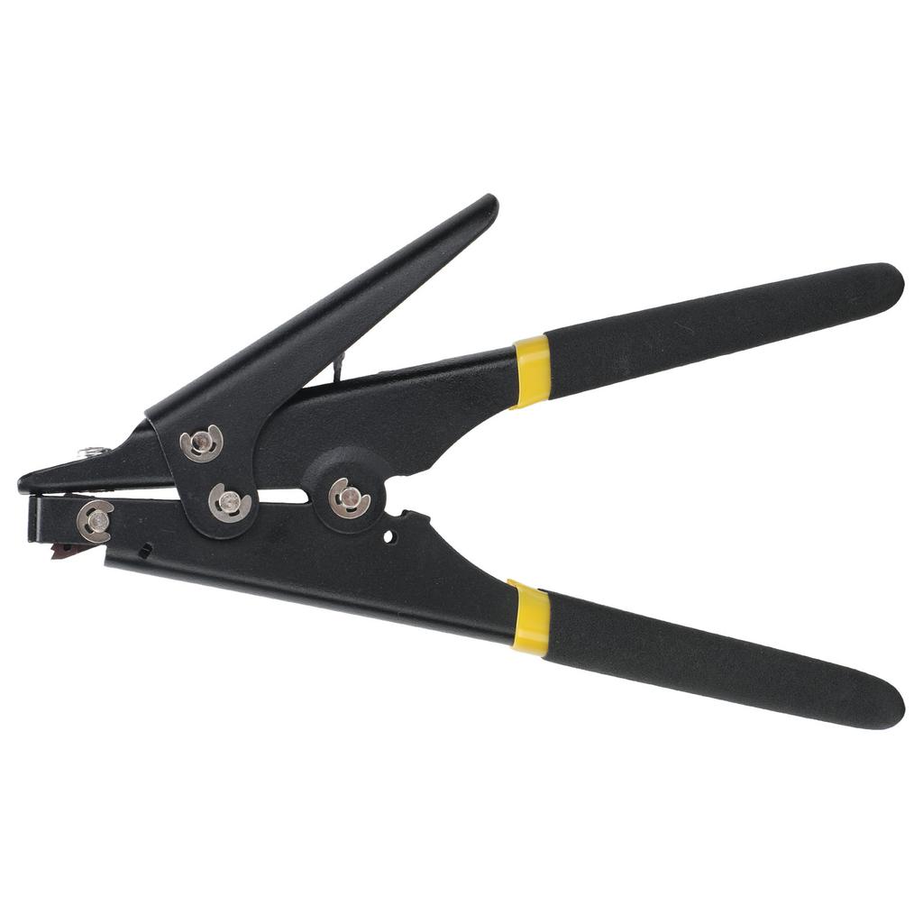 Portable Nylon Cable Tie Gun Adjustable Tension Plastic Zip Tie Fastening and Cutting Tool Black