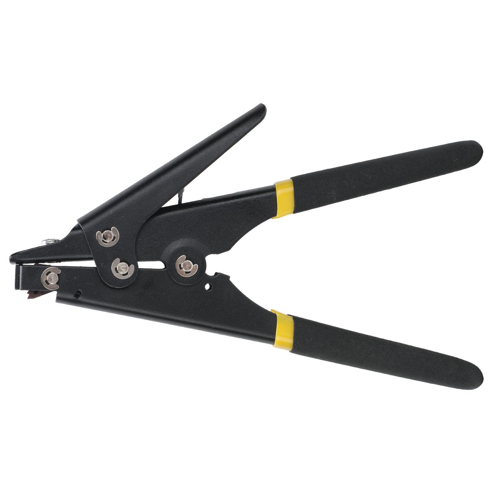 

Портативный пистолет для нейлоновых кабельных стяжек, регулируемое натяжение, пластиковый инструмент для крепления и резки стяжек, черный чёрный