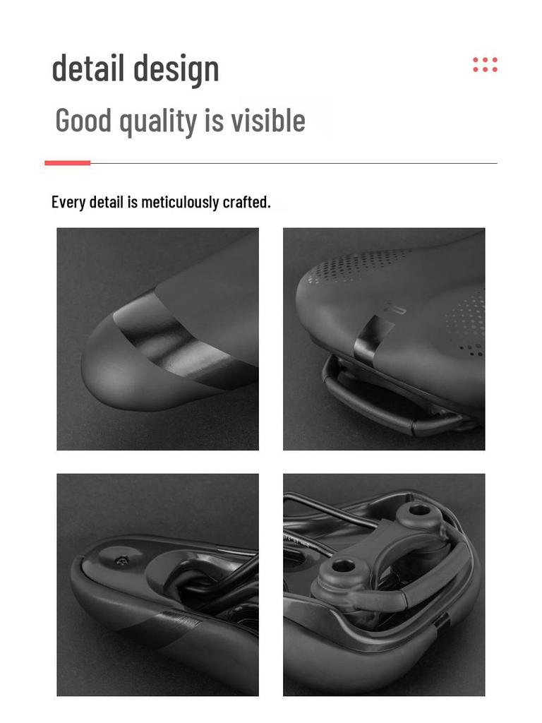 Comfort Plus Mountain Bike Saddle: Wide, Thickened with Handle and Groove