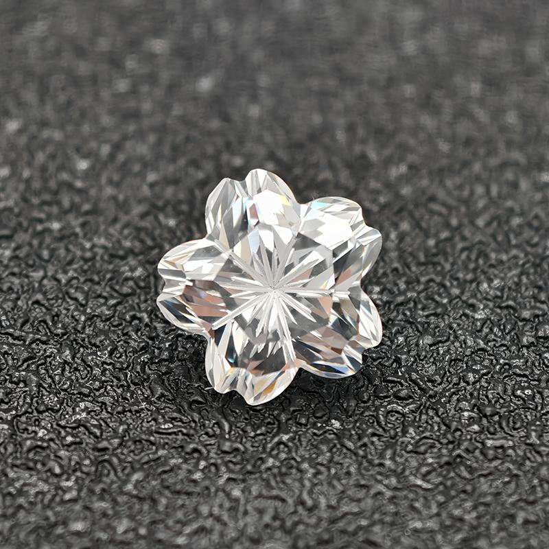 

AAAAA+ White Color Sakura Cut Cubic Zirconia CZ Synthetic Stones Loose Gemstones Used for Making Necklace Pendants earrings 8.0mm белый
