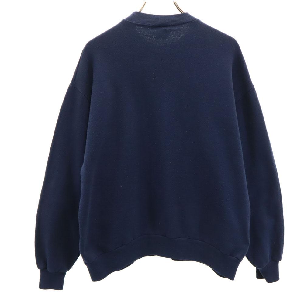 Velva Sheen 90s Old Mickey Mouse Long sleeve sweat trainer L Navy Disney Men's Used