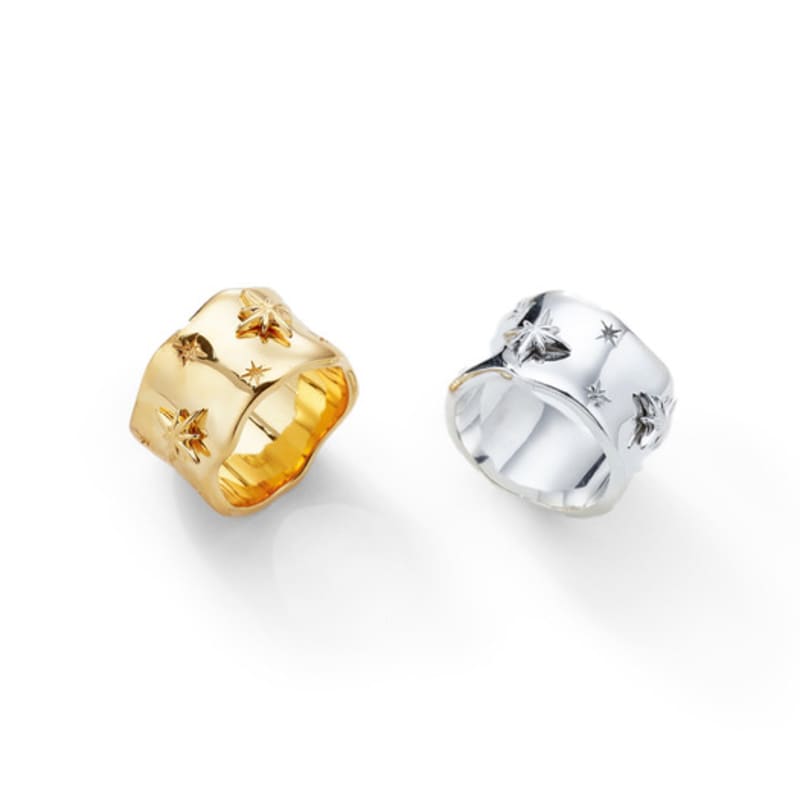 

FINDELISE Signature Etoile Embassed Ring Silver