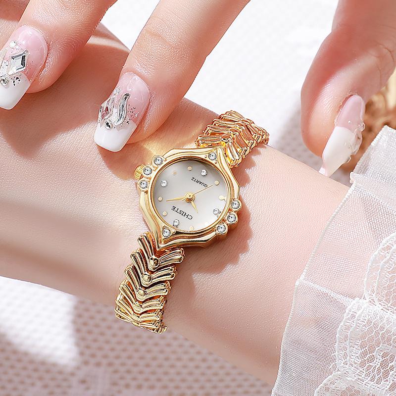 Ceas de Dama Marca de Lux Elegant Design Brățară Mică Aurie Ureche de Grâu Mecanism Ceas Quartz Dropshipping Reloj Mujer Cadouri