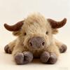 Highland Cow Plush Toy Long Hair Scottish Cattle Stuffed Animal Soft Cuddly Farm Decor for Kids Collectors