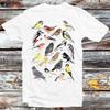 230 gsm 100% bumbac British Garden Birds T Shirt Enciclopedie Europeană T Shirt Vintage Retro Cool Cadou Bărbați Femei Unisex Desene Animate Anime Top Tee B748