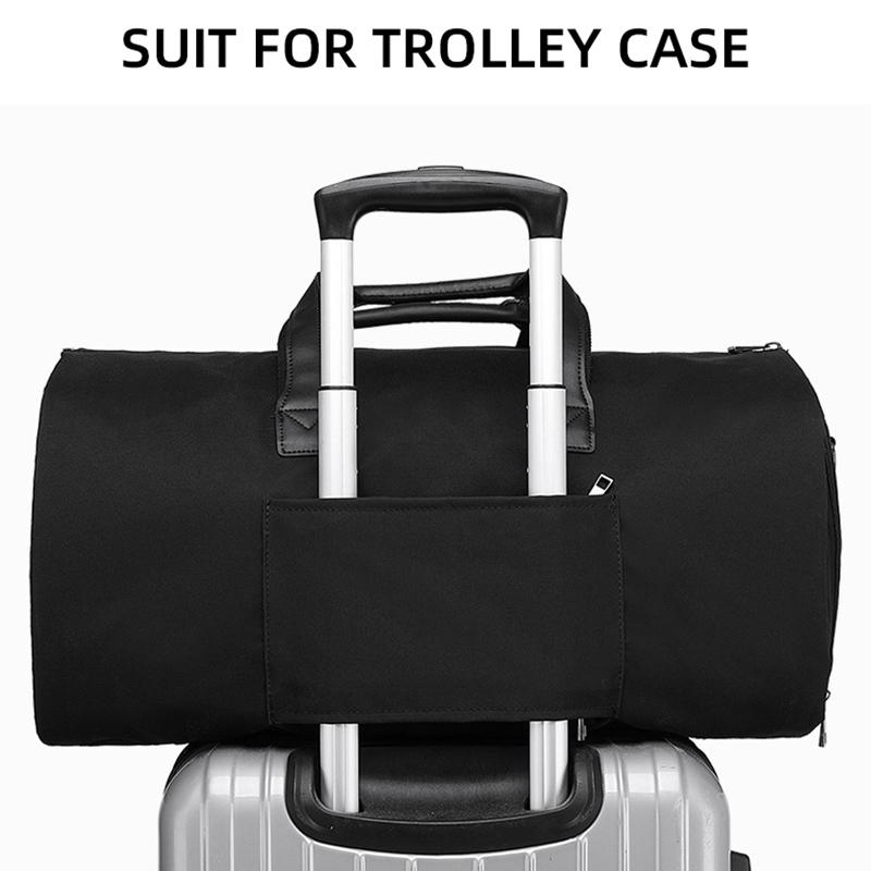 Convertible Garment Bags for Travel Large Capacity Duffel Bag Hand-held Cylindrical Folding Suit Bag Business Trip Luggage Carry On Tote