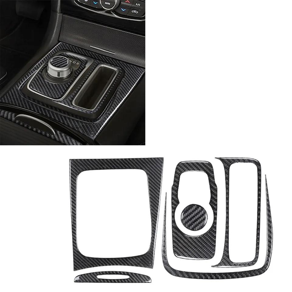 6x Real Carbon Fiber Interior Gear Shift Cover Trim For 2015- Chrysler 300