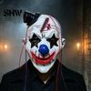 Sprzęt na imprezę Halloweenowy Straszny Lateksowa Maska dla Dorosłych, Straszny Rekwizyt Cosplay Clown, Przerażająca Pełna Maska na Głowę Kostium dla Dorosłych, Dom Strachów,