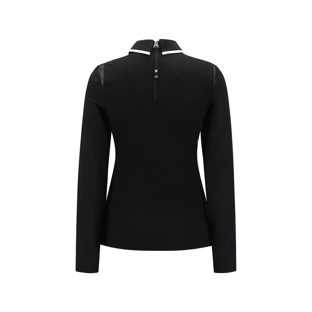 ANEW GOLF Women Mesh Hybrid Long T-Shirt_Bk