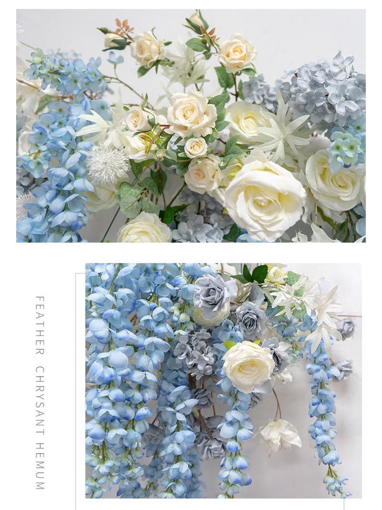 Golden Shower Flower Row Wedding Arch - Outdoor Wall Hanging Decoration