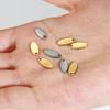 20pcs Oval Gold Stainless Steel Blank Tags Charms Pendants DIY Bracelet Charm Jewelry Making Finding Components Wholesale