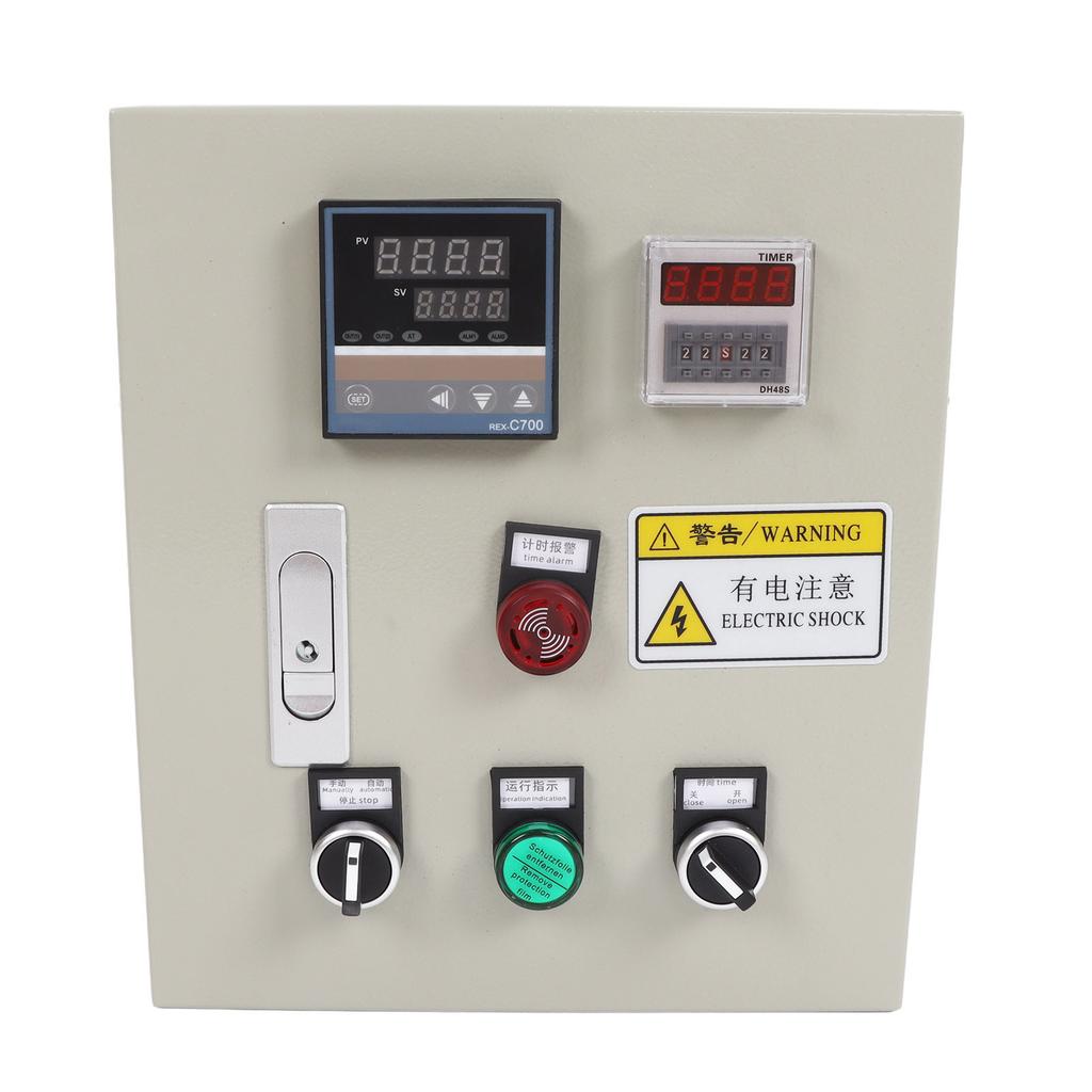 PID Temperature Controller 7.5KW Intelligent Thermostat High Precise Temperature Control Box with Thermocouple AC220V