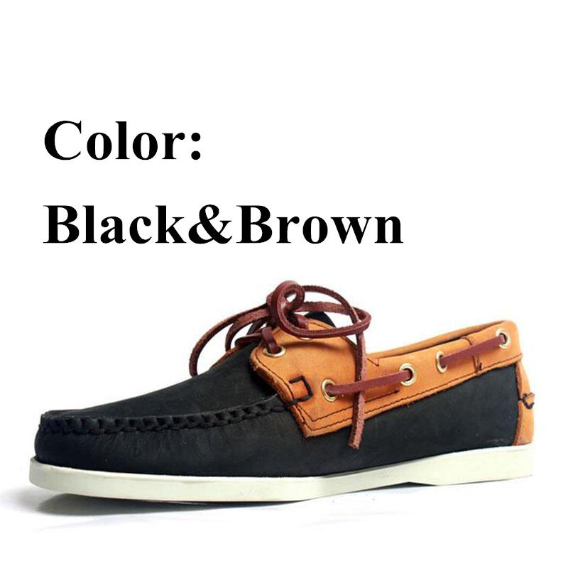 Docksides Klassische Bootsschuhe für Herren und Damen aus echtem Leder, Übergröße, Marineblau, Schwarz, Braun, Marke, flache Halbschuhe, A047