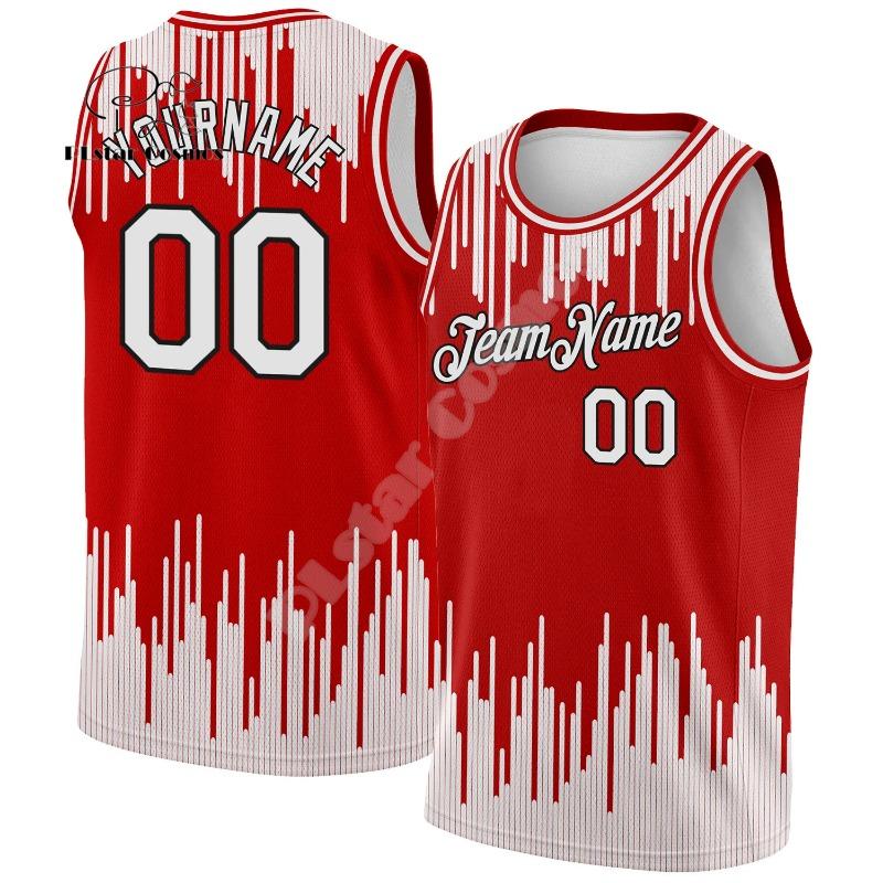 Free Custom Name Colorful Vintage Basketball Jersey Shirts Breathable Drop Shipping 3DPrint Summer Casual Tank Top Sleeveless