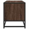 TV Stand in Oak Effect 80 x 34.5 x 40 cm Particleboard and Metal