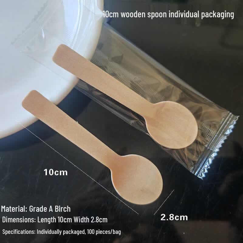 ZISIZ Disposable Eco-Friendly Rice Husk Cutlery Set